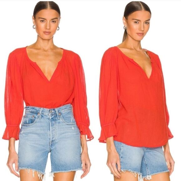 NWT Velvet by Graham  Spencer Dita Top in Cardinal - Picture 9 of 10